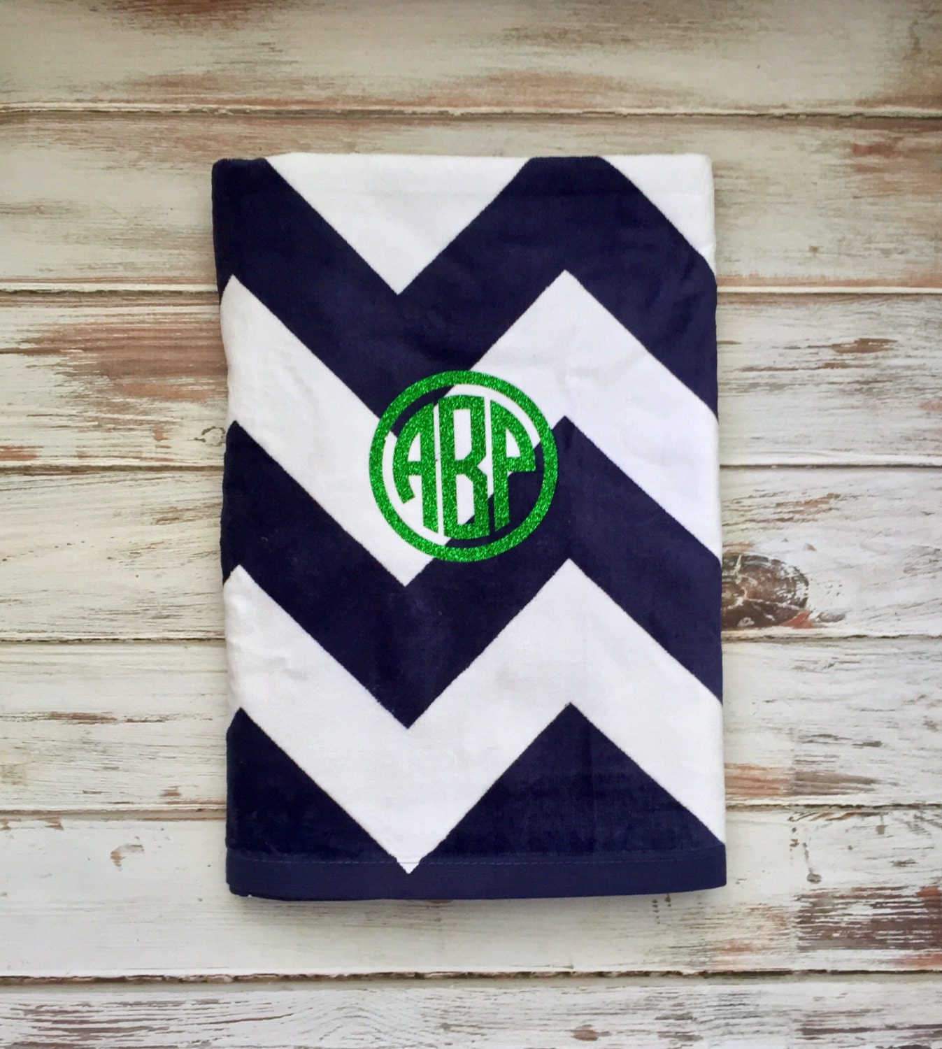 Monogrammed Beach Towels, 30 x 60 Beach towel, Chevron, Polka dot
