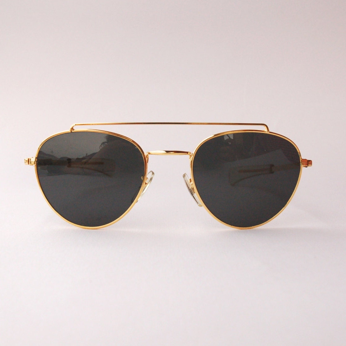 Authentic Vintage 90s Aviator Sunglasses/ Double by MadameGlam