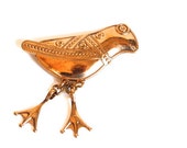 Kalevala Tribal Style Bird Brooch Vintage Scandinavian Folk Art Hattula Bird Finland Jewelry Accessories Gift for Her