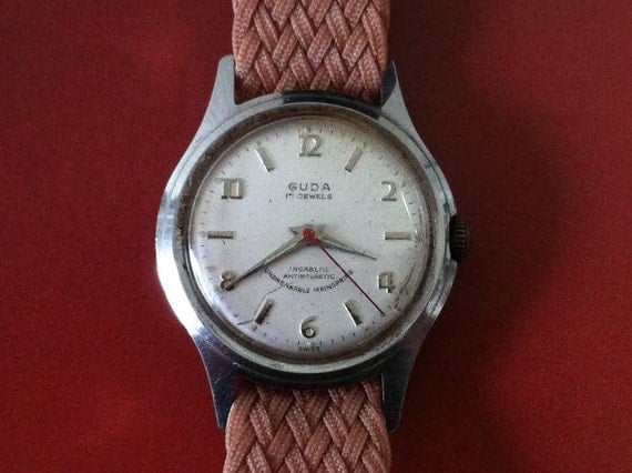 Vintage Mens Watch â€“ Guda by Aurole Watch Company - 17 Jewels ...