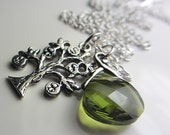 925 Sterling Silver Money Tree Necklace Olivine Swarovski Crystal Necklace Olive Green Pendant Swarovski Briolette Necklace Money Amulet 925 Sterling Silver Money Tree Necklace Olivine Swarovski Crystal Necklace Olive Green Pendant Swarovski Briolette Necklace Money Amulet