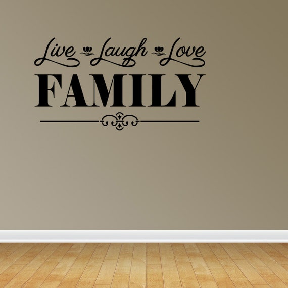 Live Laugh Love Family Vinyl Wall Quote Word Decal Home Decor
