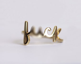 Gold F#ck Ring - MATURE LISTING