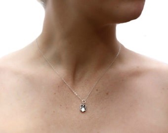 sterling silver owl necklace / owl necklace / owl jewelry / owl / now trending / woman necklace / gift for her