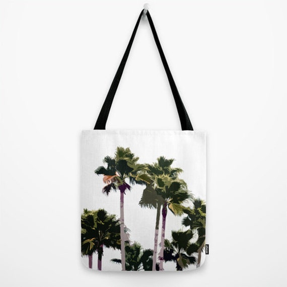 Palm Tree Family 2 Tote Bag White Beach Tropical by NatureCity