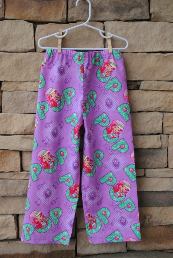 Items similar to SALE! Strawberry Shortcake Pajamas Pants for Girls ...