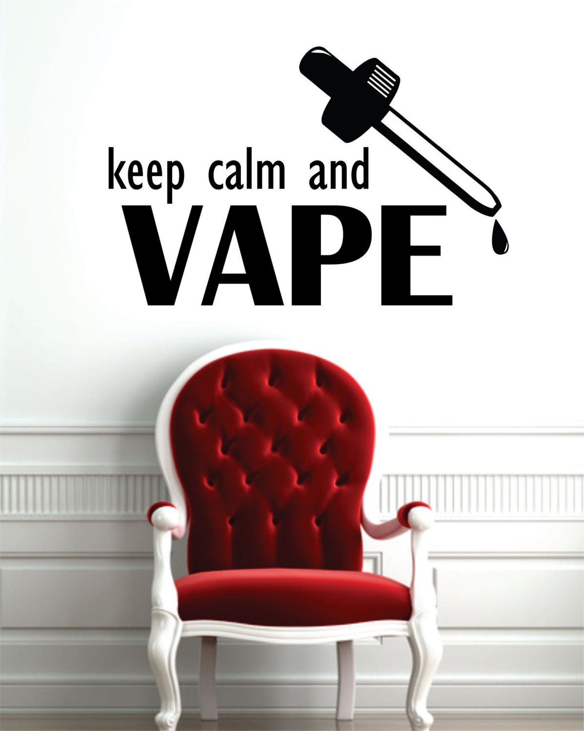 Keep Calm and Vape Decal Sticker Wall Vinyl Art E Cig Vapor