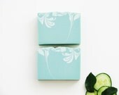 Cucumber Mint Soap, Artisan Soap, Handmade Soap, Cold Process Soap, Vegan Soap, Aqua Blue Soap, Soothing Scent, Body Wash Soap, Summer Fresh Cucumber Mint Soap, Artisan Soap, Handmade Soap, Cold Process Soap, Vegan Soap, Aqua Blue Soap, Soothing Scent, Body Wash Soap, Summer Fresh