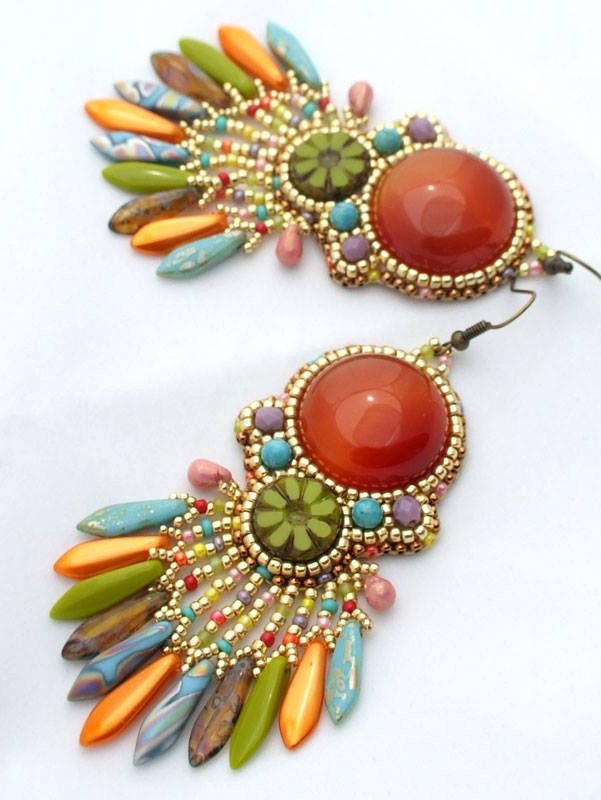 Beaded Earrings Tutorial Bead Embroidery Earrings Tutorial