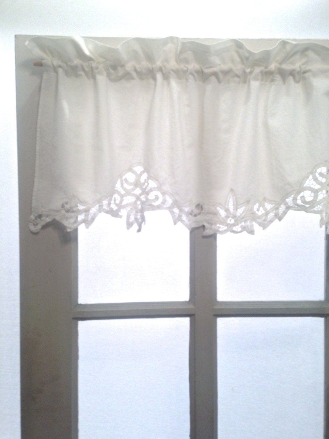 romantic french shabby chic valance 100 cotton white cafe romantic french shabby chic valance 100 cotton white cafe
