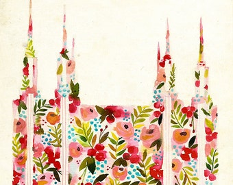 Items similar to Distressed LDS Washington DC Temple Custom Print on Etsy