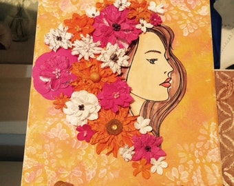 Spring Look Mixed Media Canvas