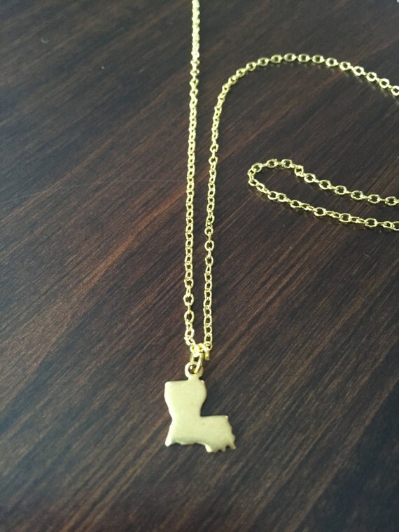 Louisiana Necklace Louisiana gold Louisiana necklace