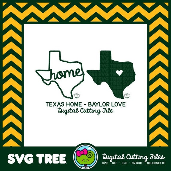 Texas State Outline Baylor SVG DXF Digital Cutting by SVGTREE