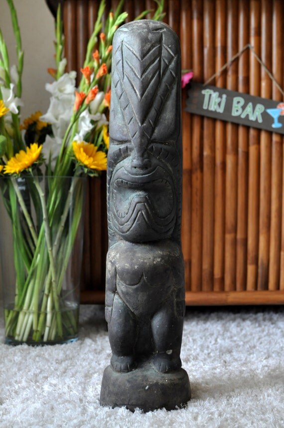 Vintage Tiki Statue/Large Polynesian or Hawaiian Deity by EuroFair