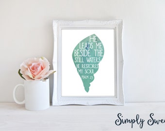 Christian Art - Bible verse wall art - beach decor - beach print - tropical art - Christian Wall Art - tropical print - Bible Verse Print
