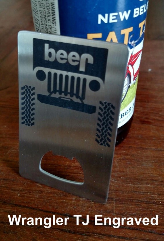 Stainless steel Jeep beer bottle opener