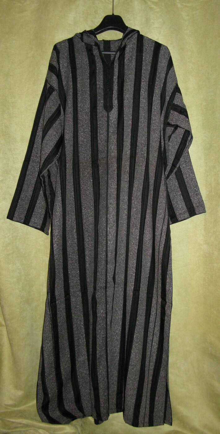Mens black Kaftan Mens cotton kaftan Kaftan by LeMarrakechStore