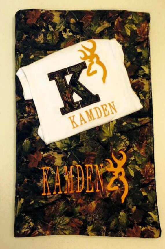 Real Tree Camo New Baby Gift Personalized by FourBlessingsBoutiqu
