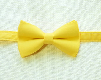 B097 Sunflower Yellow bow tie For baby/Toddler/Teen/Adult/with Adjust strap/Clip on