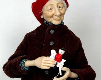 Moldf17 - 2 1/4 inch Santa Head, silicone rubber mold designed by Maureen Carlson