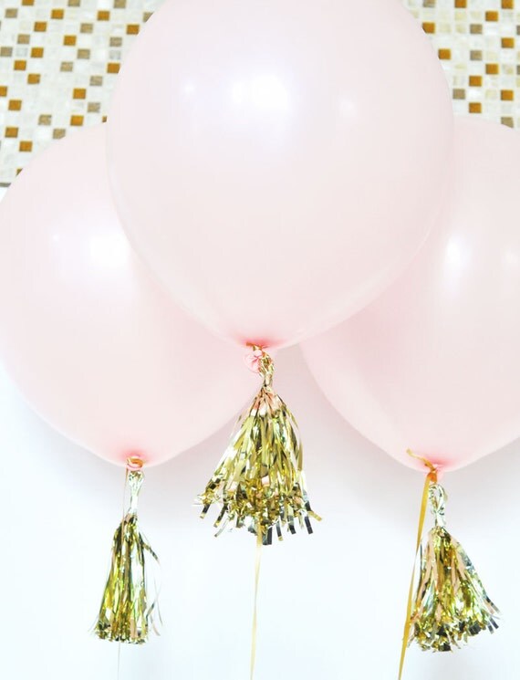 Balloon Tails (set of 18), Metallic Foil Tassel Garland, Balloon Tassel
