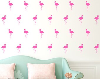 Flamingo Wall Decal / 40 Flamingo Sticker / Home decor / Office Decor / Nursery Wall Decal