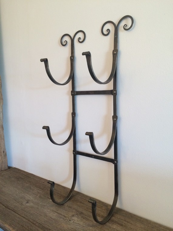 Wrought iron towel rack