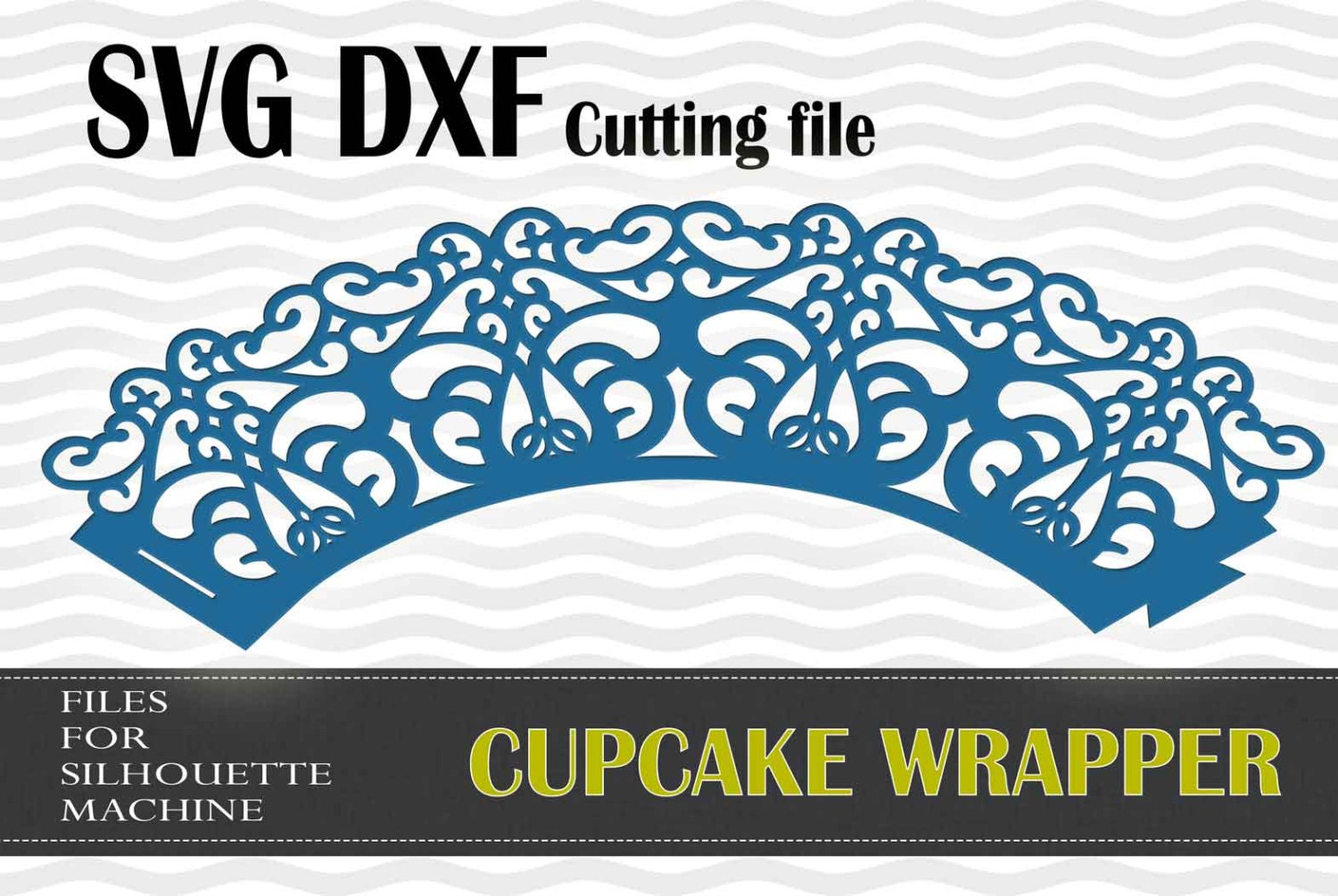 Download Cupcake Wrapper-standard size design SVG DXF cut files for