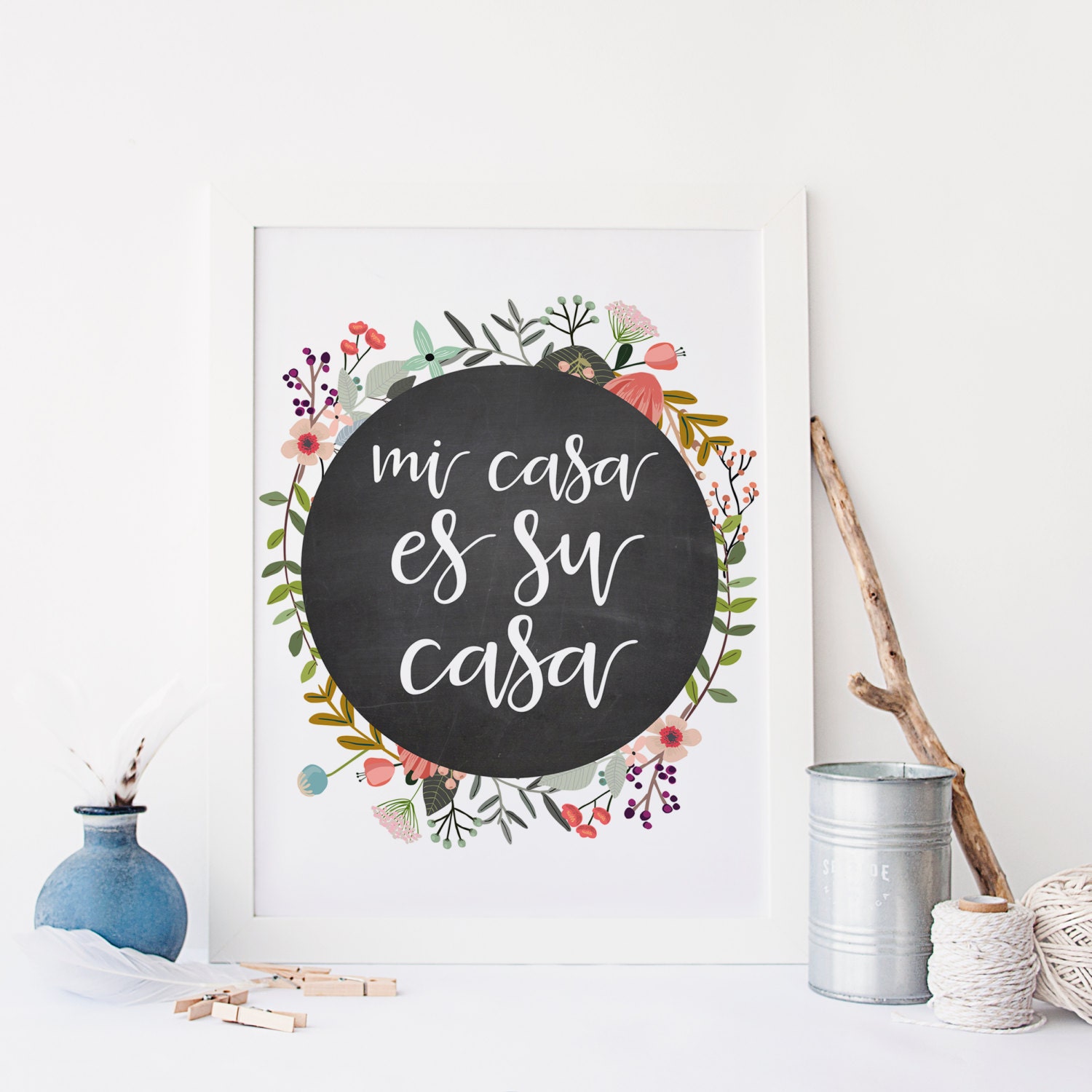 Spanish Quote Printable Art Print 8x10 Mi Casa es Su Casa My
