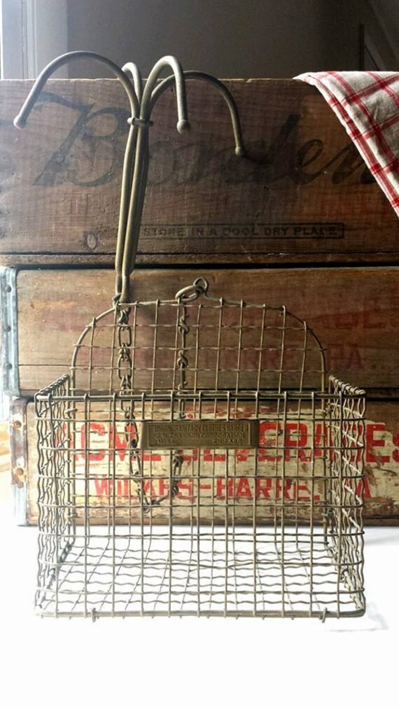 Vintage Coal Miner's Basket Locker Room Hamper by ElisabethMacBeth