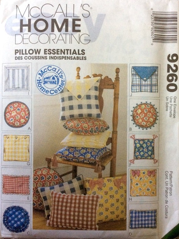 McCall's 9260 UNCUT Pillow Essentials