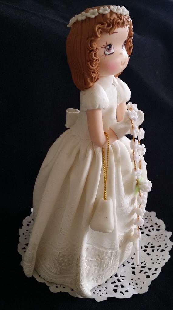 First Communion Girl Baptism Girl Cake by CakeToppersBoutique First Communion Girl Baptism Girl Cake by CakeToppersBoutique