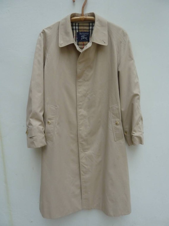 BURBERRY vintage trench coat mens raincoat sz by REUSEDvtgClothing