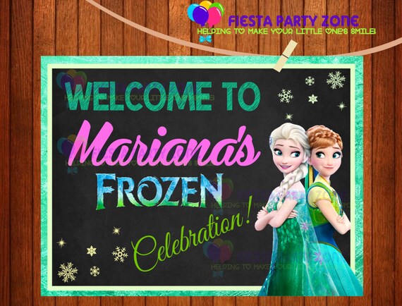 Items similar to FROZEN - Personalized Birthday Sign, Frozen Sign Door ...