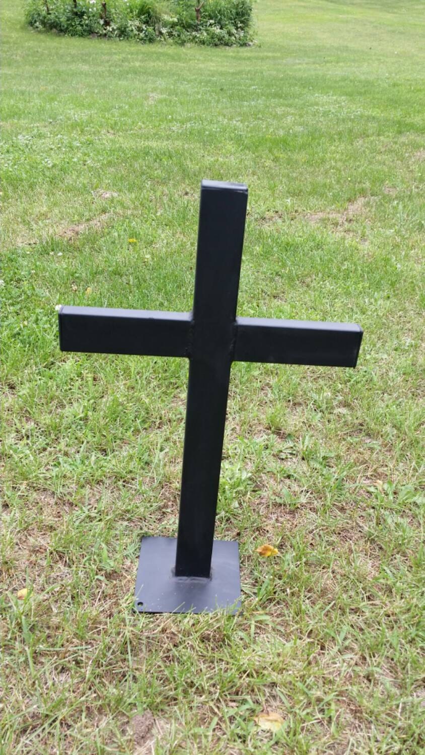 Memorial cross yard garden him her gift