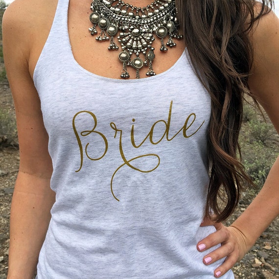 Gold Bride Tank Top Gold Bridal Tank Tops By Oldfashionprintshop