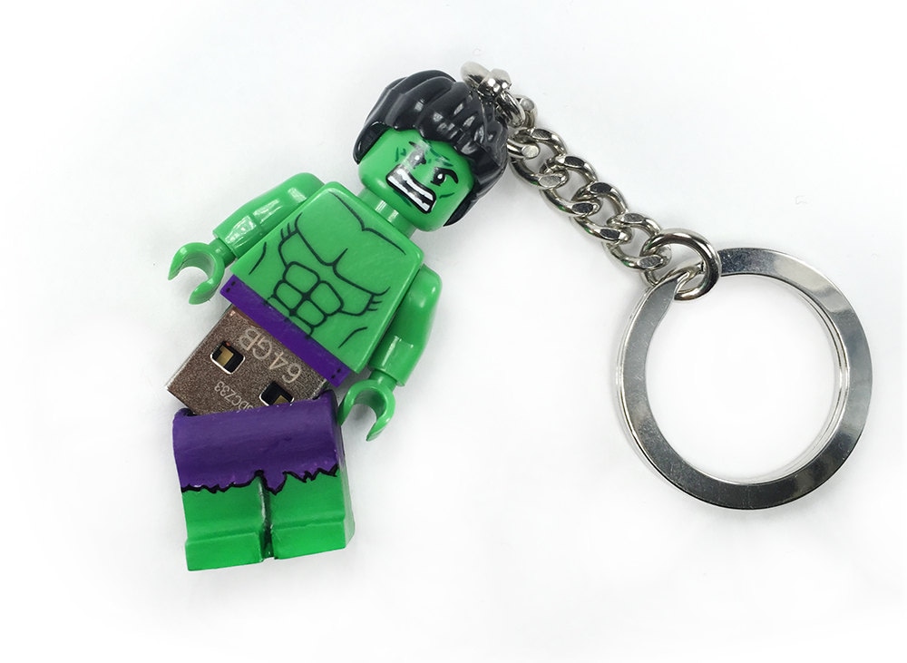 Lego Hulk USB Minifig Keychain