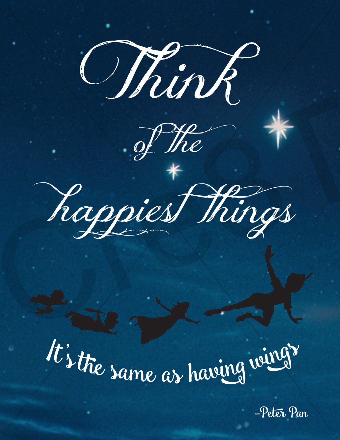 Disney Peter Pan Movie Quote Print