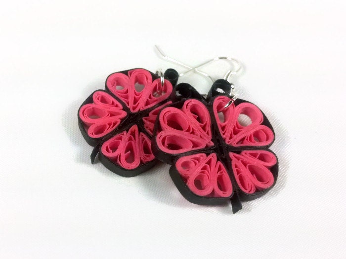 Handmade Butterfly Earrings Paper Quill Earrings butterfly