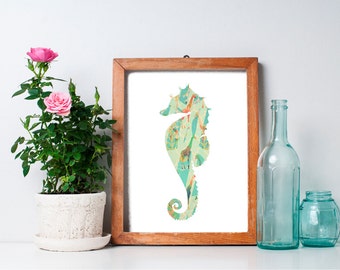 Seahorse Wall Art seahorse wall art | etsy Seahorse Wall Art seahorse wall art | etsy