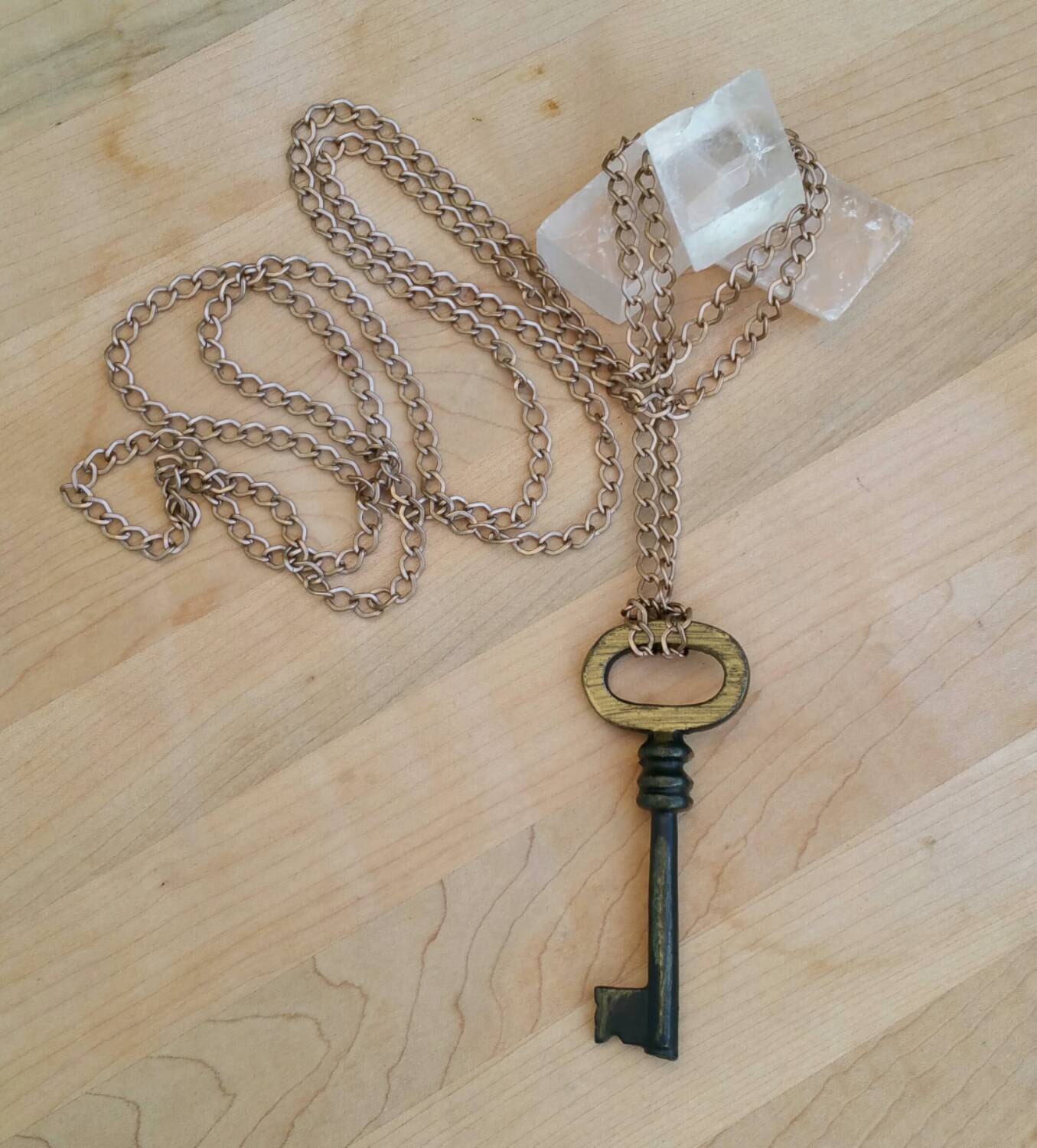 Vintage Style Skeleton Key Necklace Custom Adjustable Length