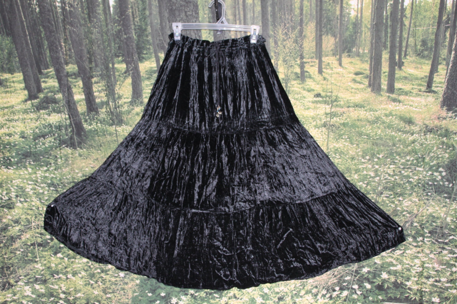 maxi plus size velvet skirts