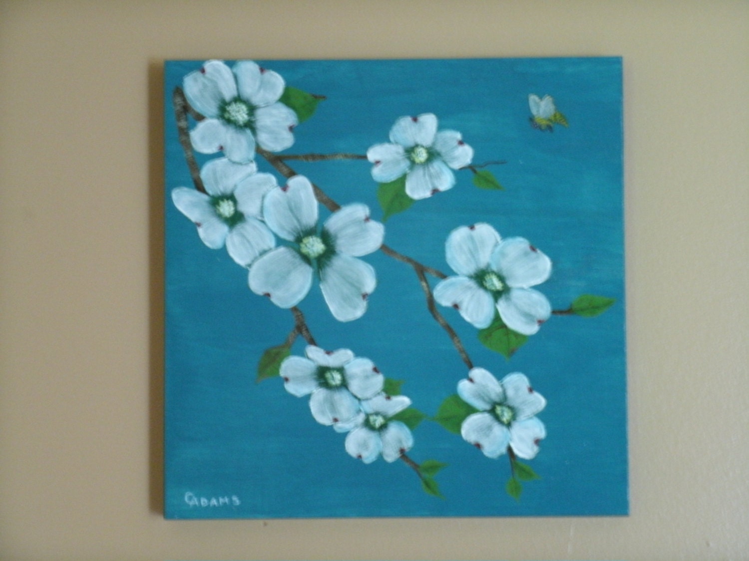 Dogwood Painting on Canvas Stretched Canvas Dogwoods