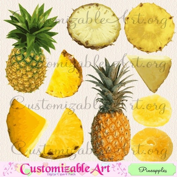 Pineapple Clipart Digital Pineapple Clip Art Yellow Fruit