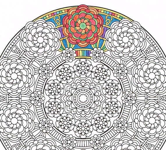 Download Mandala Coloring Page Crown of Gaia printable by CandyHippie