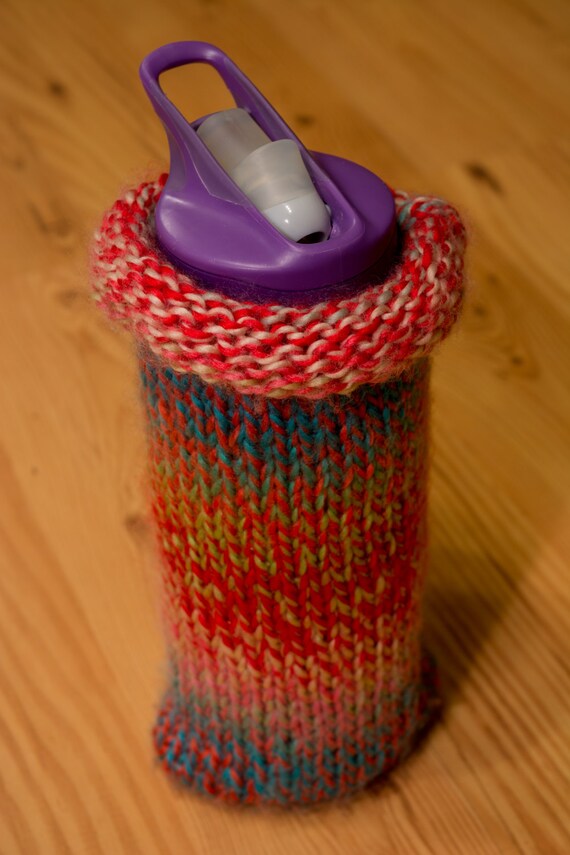 Water Bottle Accessories Rainbow Water Bottle Cozy by MacysCozies