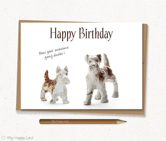 items similar to birthday card printable dog birthday