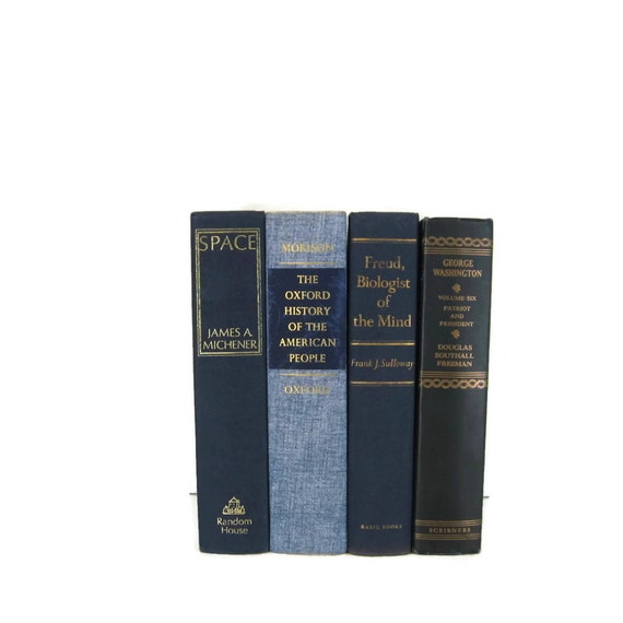 Blue Decorative Books Blue vintage books by DecadesOfVintage