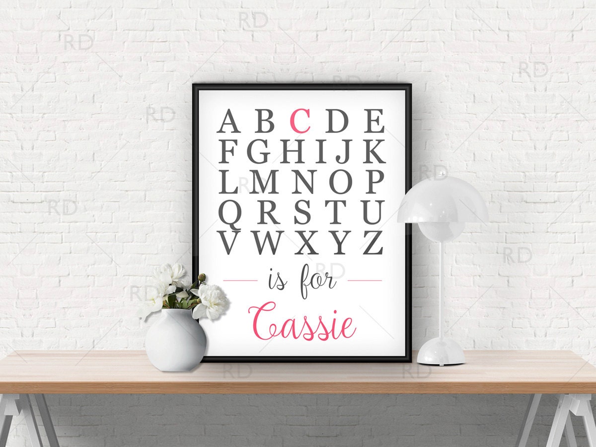 Customized Alphabet Name Art Personalized Baby Name Digital